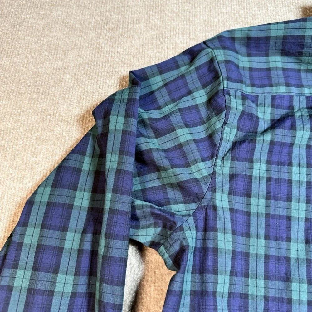 Vineyard Vines Large Tall LT Shirt Mens Classic Fit Tucker Green Blue Plaid